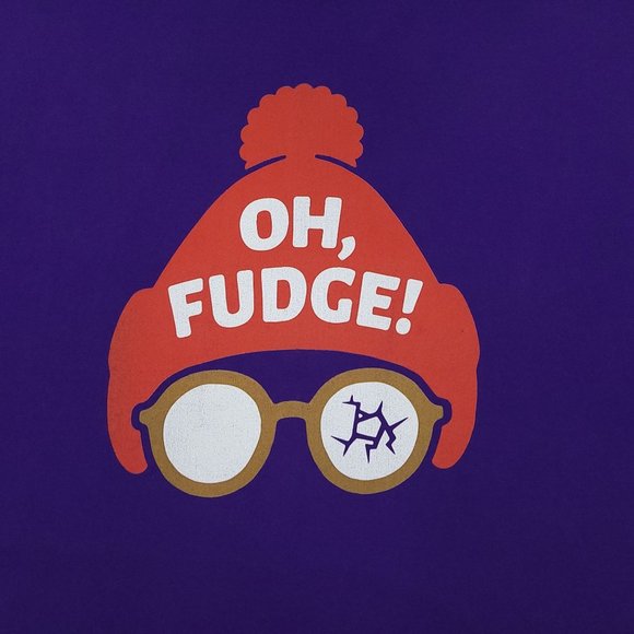 Oh Fudge A Christmas Story T Shirt Mens XL Short Sleeve Ralphie Beanie Glasses - Picture 1 of 10
